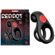 Red Dot Rings - V2 - Black USB Rechargeable Vibrating Cock & Ball Ring with Remote - COCK RINGS