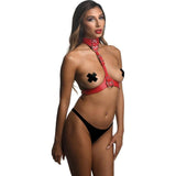Red Female Chest Harness S/M - Adult Toys
