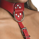 Red Female Chest Harness S/M - Adult Toys