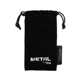 Red Metal Anal Plug w Black Crystal Medium - Adult Toys