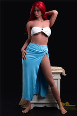 Irontech 171cm Viola TPE Sex Doll Brown Skin Shining Blue Eyes High Quality