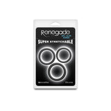 Renegade 3pc Slim Rings - Black Cock Rings - Set of 3 Sizes - COCK RINGS