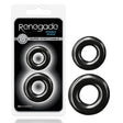 Renegade - Double Stack - Black Cock Rings - Set of 2 - COCK RINGS