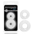 Renegade Double Stack - Clear Cock Rings Set of 2 - COCK RINGS