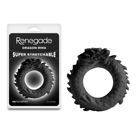 Renegade Dragon Ring Black Cock Ring For Extended Pleasure - COCK RINGS