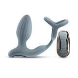 Renegade Pinnacle - Grey Vibrating Butt Plug with Cock Ring - ANAL TOYS