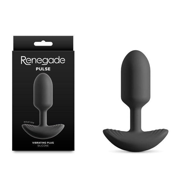 Renegade Pulse Black Eleven Centimeters USB Rechargeable Vibrating Butt Plug - ANAL TOYS