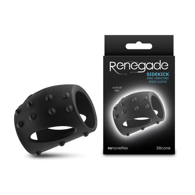 Renegade Sidekick - Black Rechargeable Vibrating Penis Cage - COCK RINGS