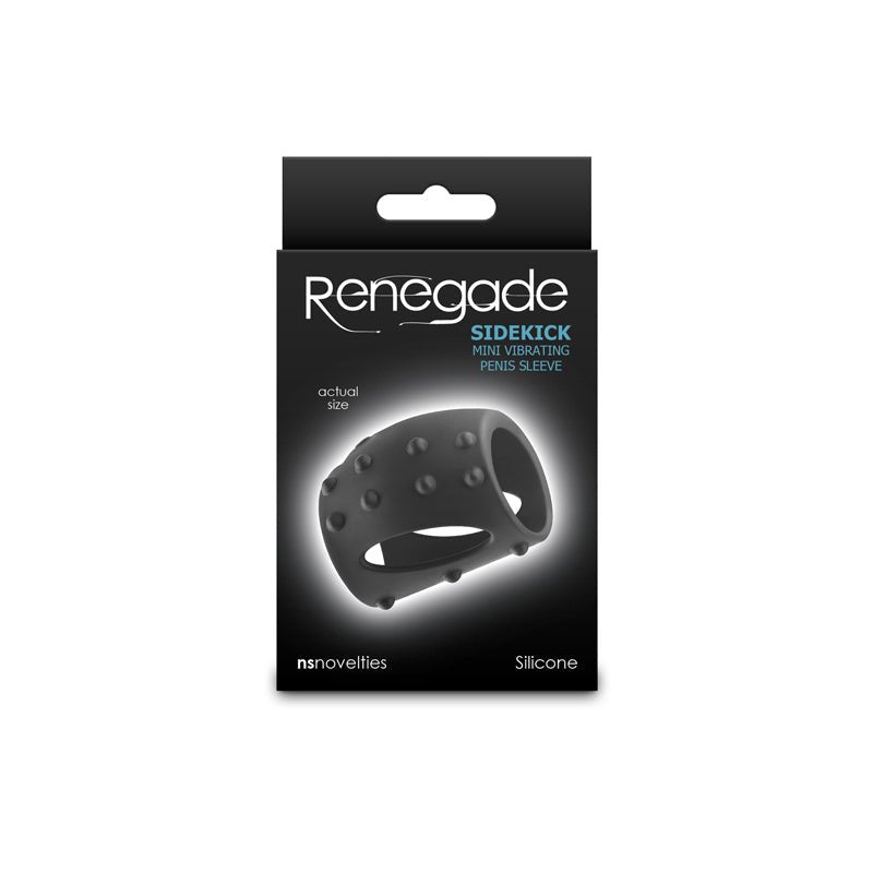 Renegade Sidekick - Black Rechargeable Vibrating Penis Cage - COCK RINGS
