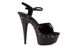 Rhinestone Platform Black 6in - Lingerie
