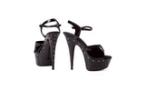 Rhinestone Platform Black 6in - Lingerie