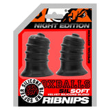 Ribnibs Curved Springy - Ribbed Nip Suckers Night - Adult Toys