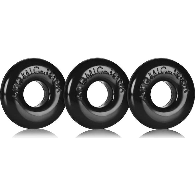 Ringer Cockring 3 Pc Black - Adult Toys
