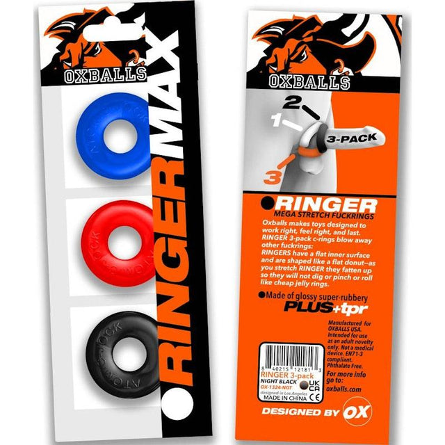 Ringer Max 3 Pc Multi Colour Cockring Set - Adult Toys