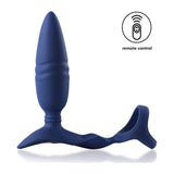 Ring'n'Rear Dual Thrusting Anal Probe with Cockring and Remote - Adult Toys