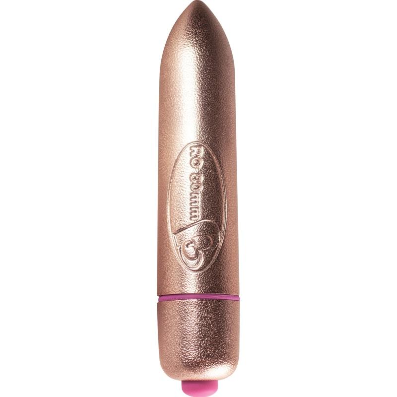 RO - 80mm 7 Speed Precious Rose Gold Vibrating Bullet - Adult Toys