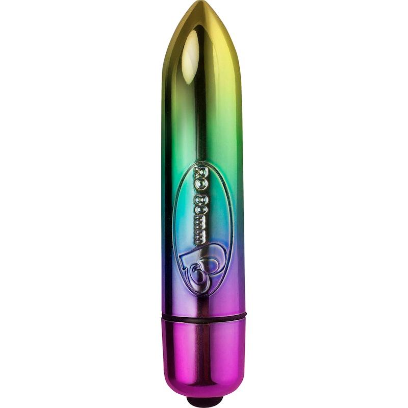 RO - 80mm 7 Speed Rainbow Vibrating Bullet - Adult Toys