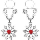 Ruby and Diamond Star Nipple Jewellery - Lingerie