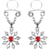 Ruby and Diamond Star Nipple Jewellery - Lingerie