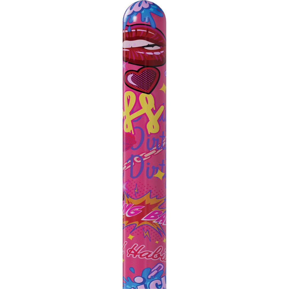 S Line Kaotix Pop Art Pink USB Rechargeable Vibrator 17.8cm - VIBRATORS