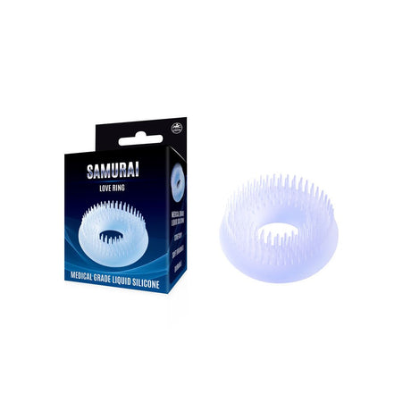 Samurai - Clear Soft Bristled Cock Ring - COCK RINGS