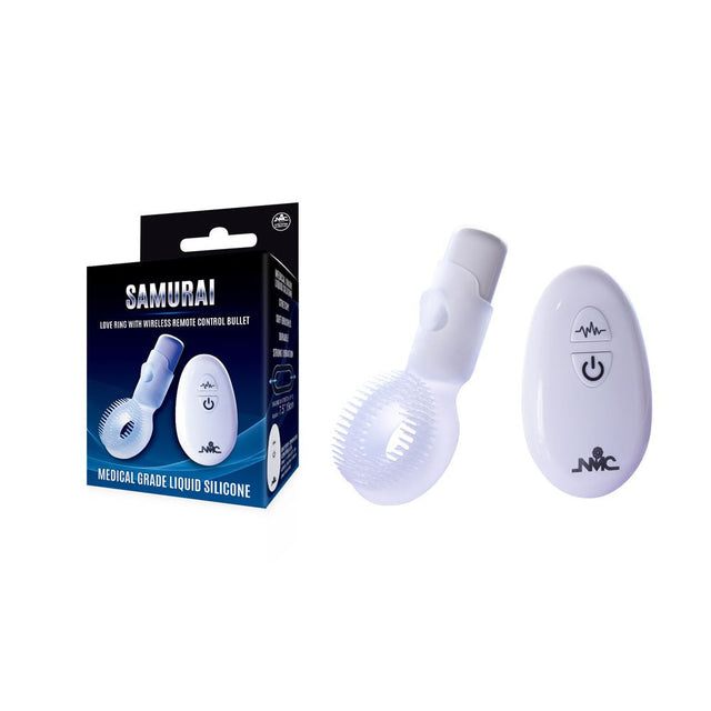 Samurai - Clear Vibrating Cock Ring with Wireless Remote Control - COCK RINGS