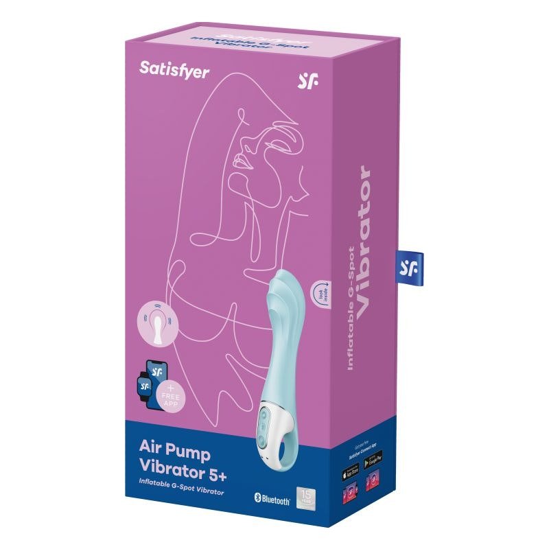 Satisfyer Air Pump Vibrator 5+ Blue - Adult Toys