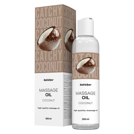 Satisfyer Coconut Scented Massage Oil – Nourishing Body Oil, 250 ml - LUBES - LOCAL