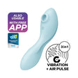 Satisfyer Curvy Trinity 5 - Air Pulse Stimulator & Vibrator with App Control - AIR PULSATION - PREMIUM