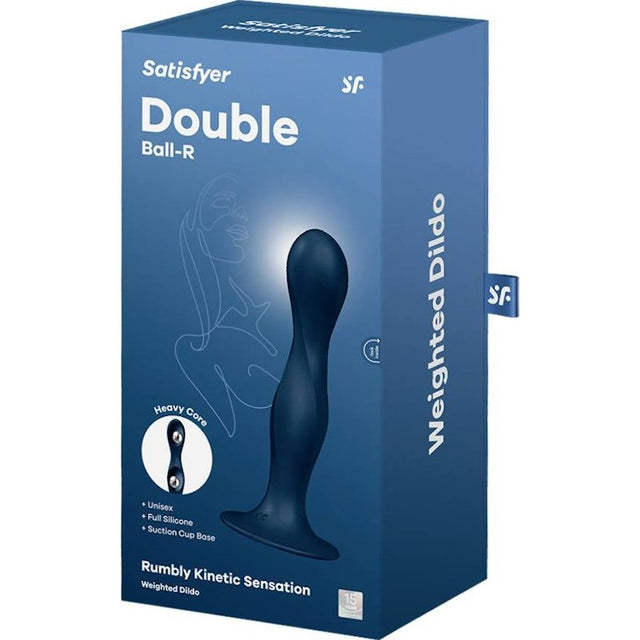 Satisfyer Double Ball - R Dildo Blue - Adult Toys