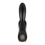 Satisfyer Double Flex App Rabbit Vibrator Black - Adult Toys