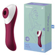 Satisfyer Dual Crush - Red Air Pulse Stimulator with Vibration - AIR PULSATION - PREMIUM