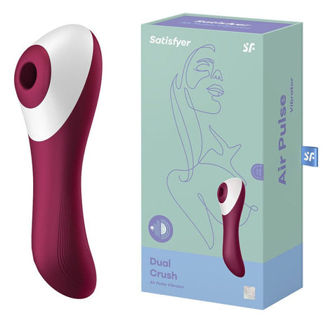 Satisfyer Dual Crush - Red Air Pulse Stimulator with Vibration - AIR PULSATION - PREMIUM