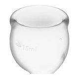 Satisfyer Feel Secure Menstrual Cup - 2 Pack Medical Grade Silicone - Adult Toys