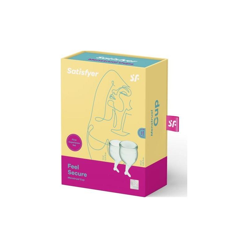 Satisfyer Feel Secure Menstrual Cup - Medical Grade Silicone - 2 Pack - Adult Toys