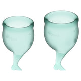 Satisfyer Feel Secure Menstrual Cup - Medical Grade Silicone - 2 Pack - Adult Toys