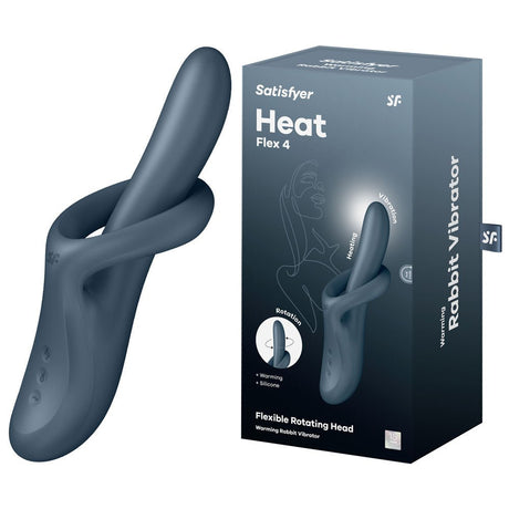Satisfyer Heat Flex 4 - Grey Rechargeable Heating Vibrator - VIBRATORS - PREMIUM