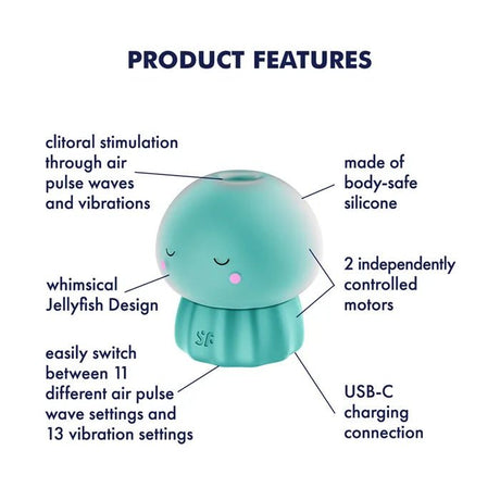 Satisfyer Jelly - cious - Green Air Pulse Stimulator - AIR PULSATION