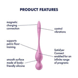 Satisfyer Love Birds 1 Kegel Pelvic Floor Trainer w Connect App Pink - Adult Toys