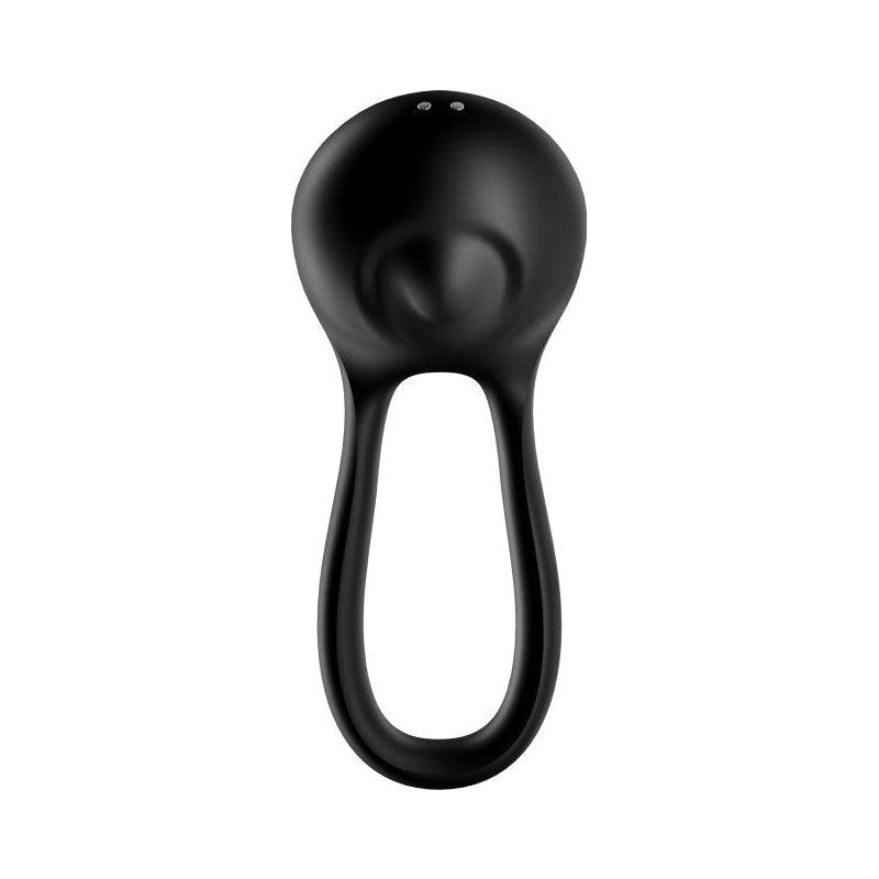 Satisfyer Majestic Duo Double Cockring | Rechargeable Silicone - Black - Adult Toys