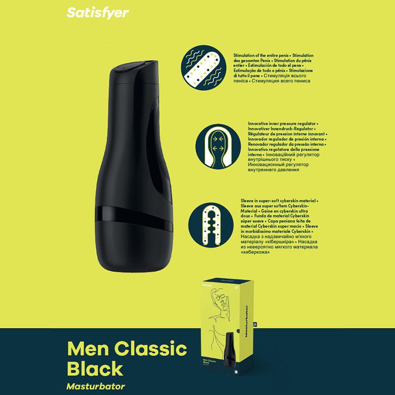 Satisfyer Men Classic - Black Stroker - MASTURBATORS - PREMIUM
