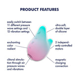 Satisfyer Mermaid Vibes - Mint/Pink - Air Pulse Stimulator - AIR PULSATION - PREMIUM