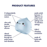 Satisfyer Mochi - Frost Blue Air Pulse Stimulator - AIR PULSATION - PREMIUM