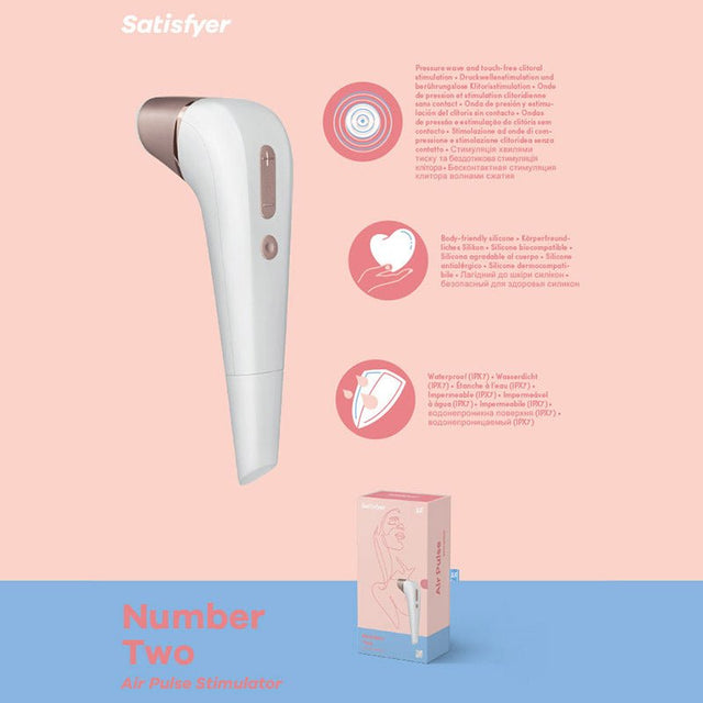 Satisfyer Number 2 - White Touch - Free Clitoral Stimulator - AIR PULSATION - PREMIUM