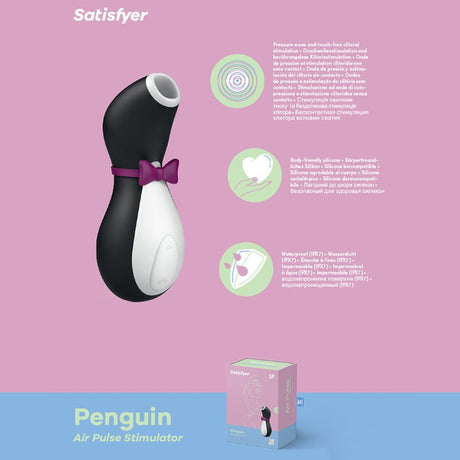 Satisfyer Penguin - Touch - Free USB - Rechargeable Clitoral Stimulator - AIR PULSATION - PREMIUM