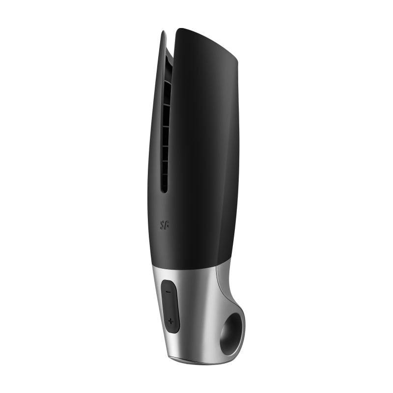 Satisfyer Power Masturbator Black Silver - Adult Toys