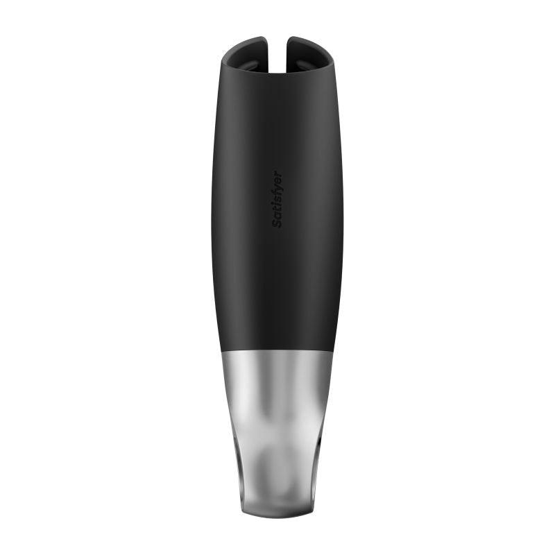 Satisfyer Power Masturbator Black Silver - Adult Toys