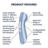 Satisfyer Pro 2+ G2 Clitoral Stimulator Blue - Adult Toys