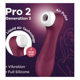 Satisfyer Pro 2 Gen 3 Clitoral Stimulator Wine Red - Adult Toys