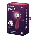 Satisfyer Pro 2 Gen 3 Clitoral Stimulator Wine Red - Adult Toys